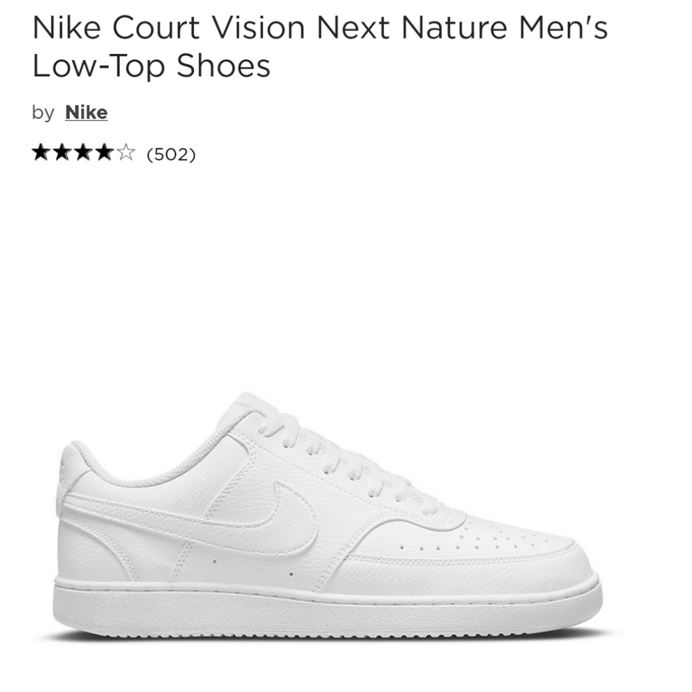 NIKE Court Vision  Next Nature Men's Low Top Shoes